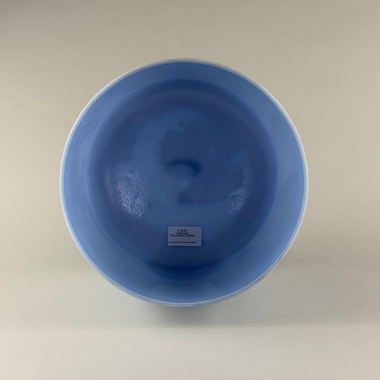 9” B+50 Larimar, Palladium Alchemy™ Crystal Bowl (Inside View)