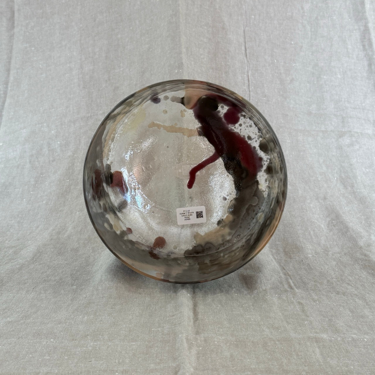 9" C-15 Super 7, White Light Aura Gold Alchemy™ Crystal Bowl