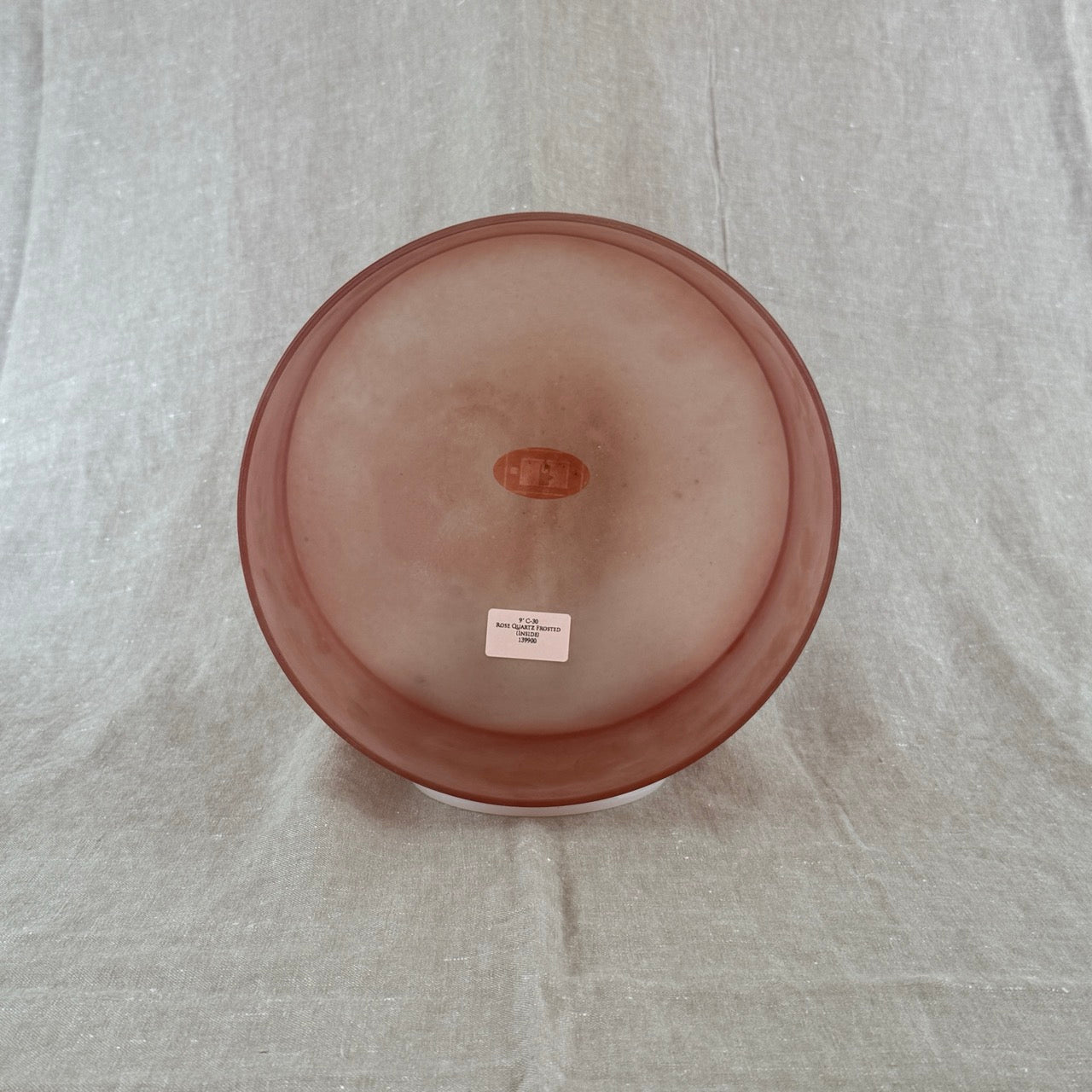 9" C-30 Rose Quartz Frosted (Inside) Alchemy™ Crystal Bowl