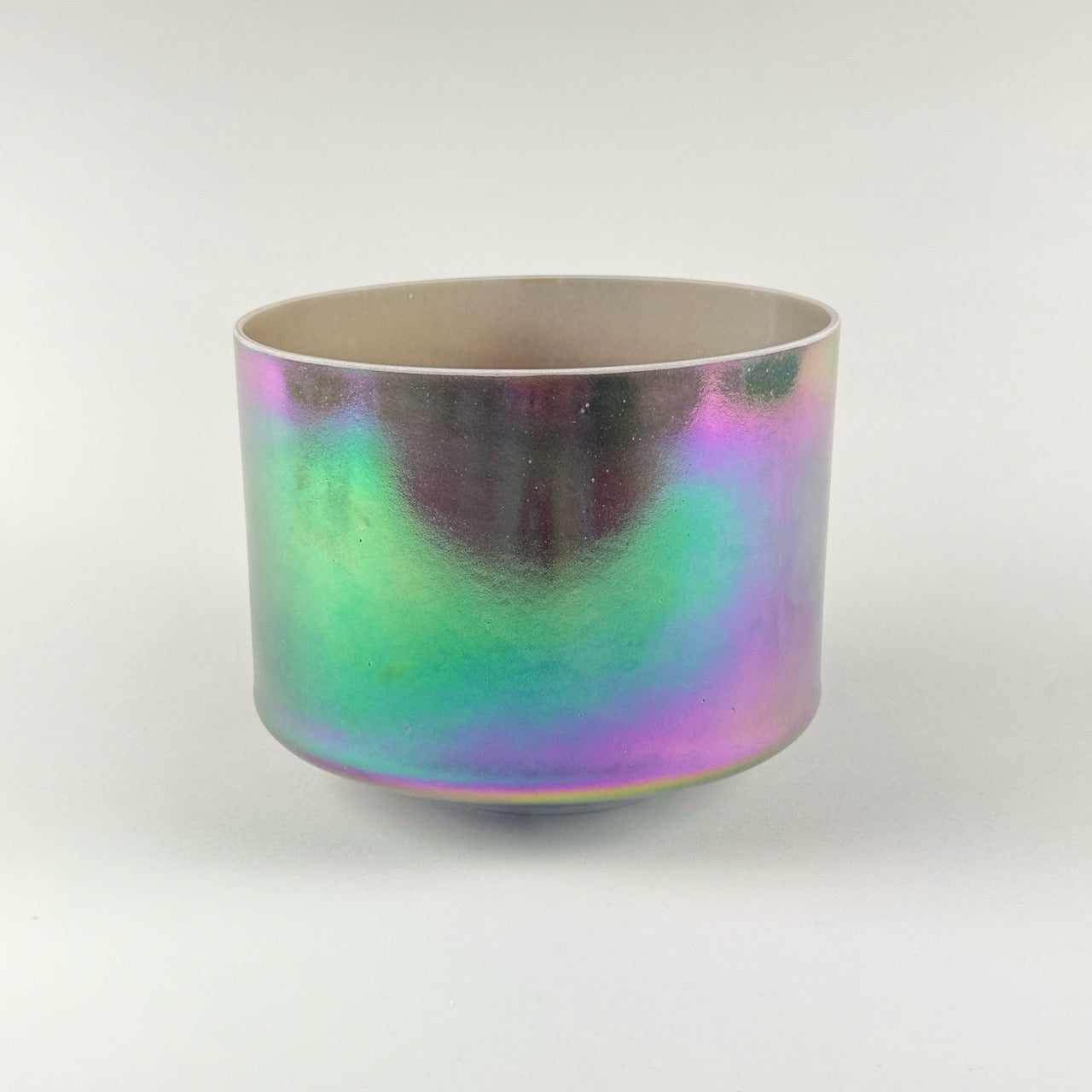 9” C+45 Charcoal, Platinum Alchemy™ Crystal Bowl (Side View)