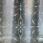 9" D-10 Aqua Aura Gold Azar Alchemy™ Crystal Bowl Etching Close Up View