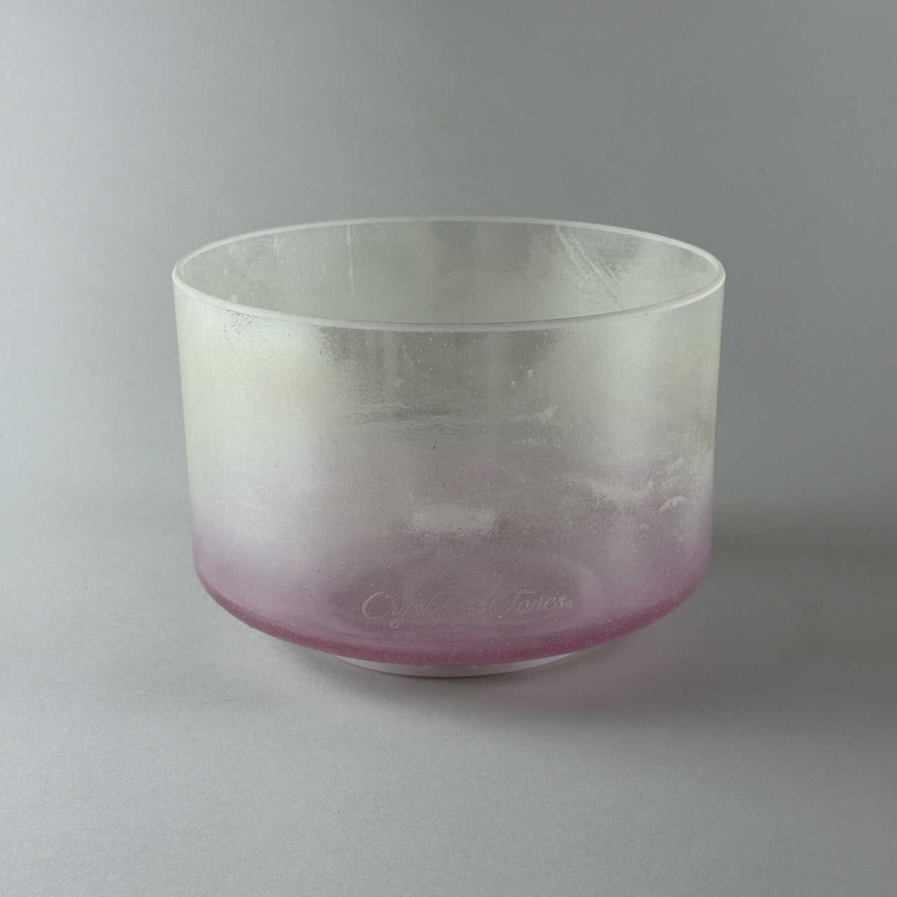 9” D#+10 Sacred Feminine Kudaka Island Salt, Lemon Aura Gold, Pink Aura Gold (Base) Alchemy™ Crystal Bowl (Side View)