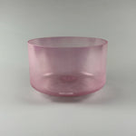 9” D-40 Tesseract Salt, Pink Aura Gold Alchemy™ Crystal Bowl (Side View)