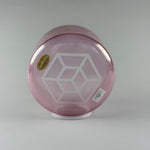 9” D-40 Tesseract Salt, Pink Aura Gold Alchemy™ Crystal Bowl (Base View)