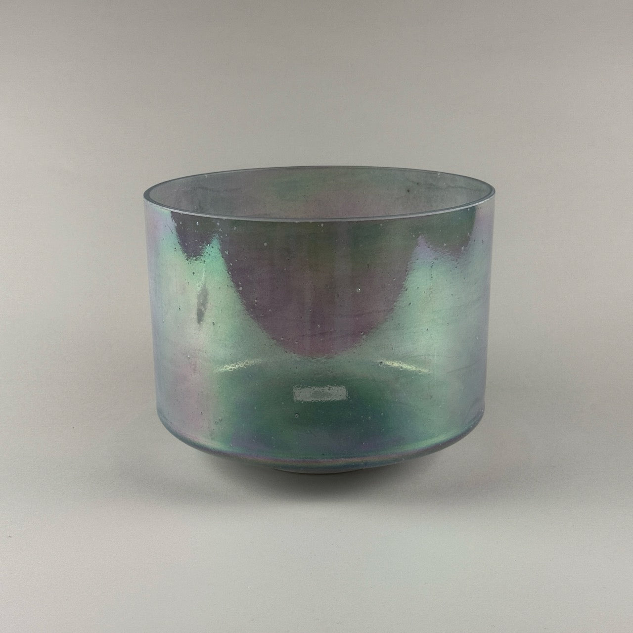9” D+35 Moldavite, Platinum Alchemy™ Crystal Bowl (Side View)