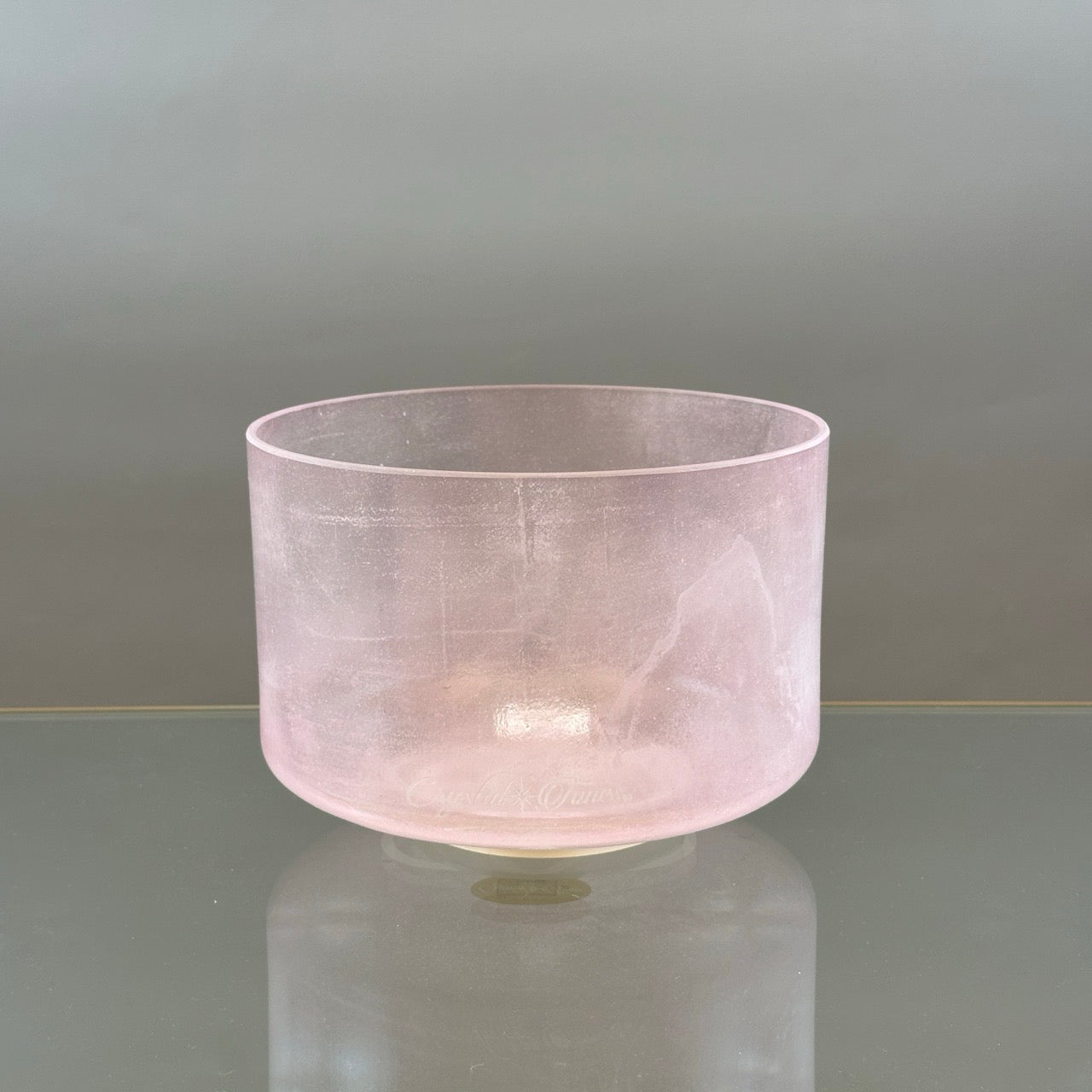 9" E+40 Sacred Feminine Kudaka Island Salt, Pink Aura Gold Alchemy™ Crystal Bowl® Side View