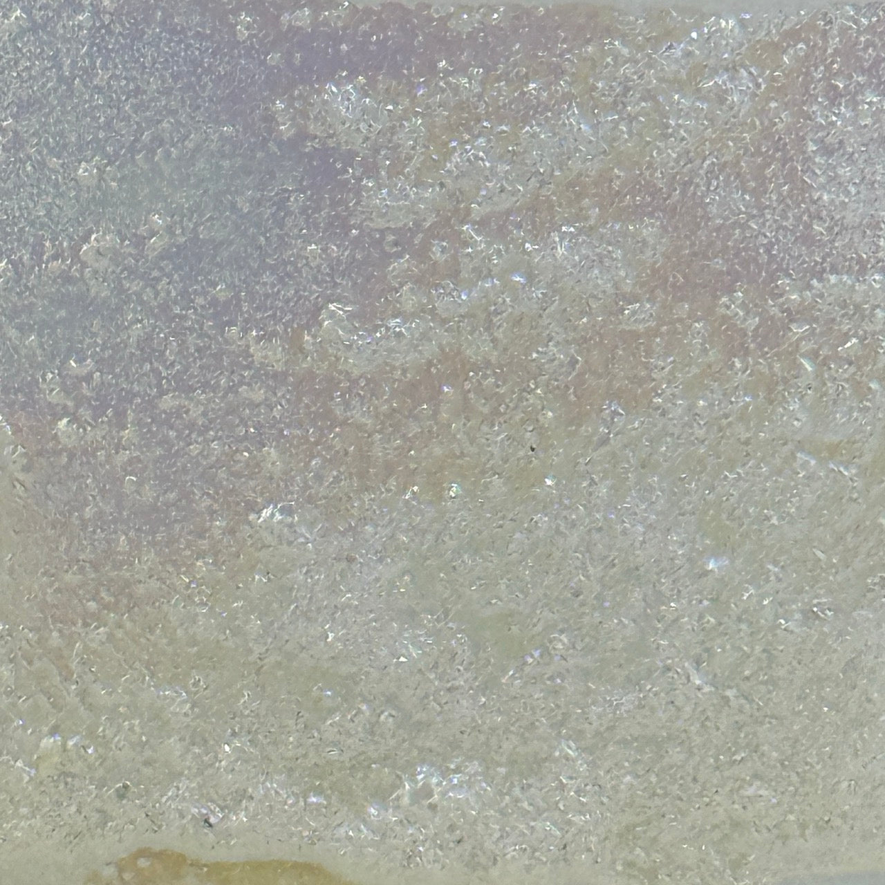 9” F0 Lemurian Seed, Lemon Aura Gold, Platinum (Rim), Frosted Inside Alchemy™ Crystal Bowl
