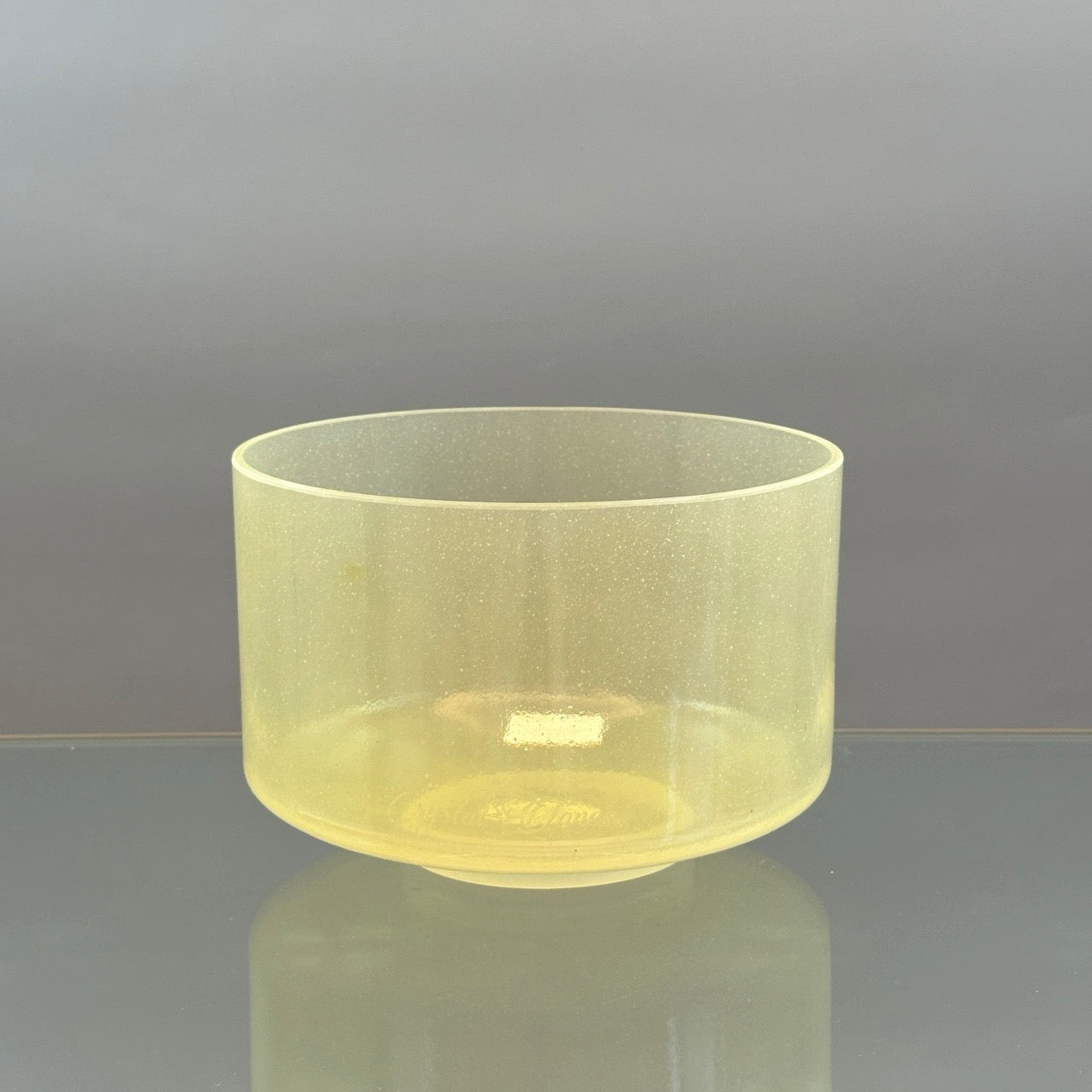 9" F#-25 Citrine Alchemy™ Crystal Bowl® Side View