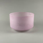 9” F-50 Great Salt Lake Salt, Pink Aura Gold Alchemy™ Crystal Bowl (Side View)