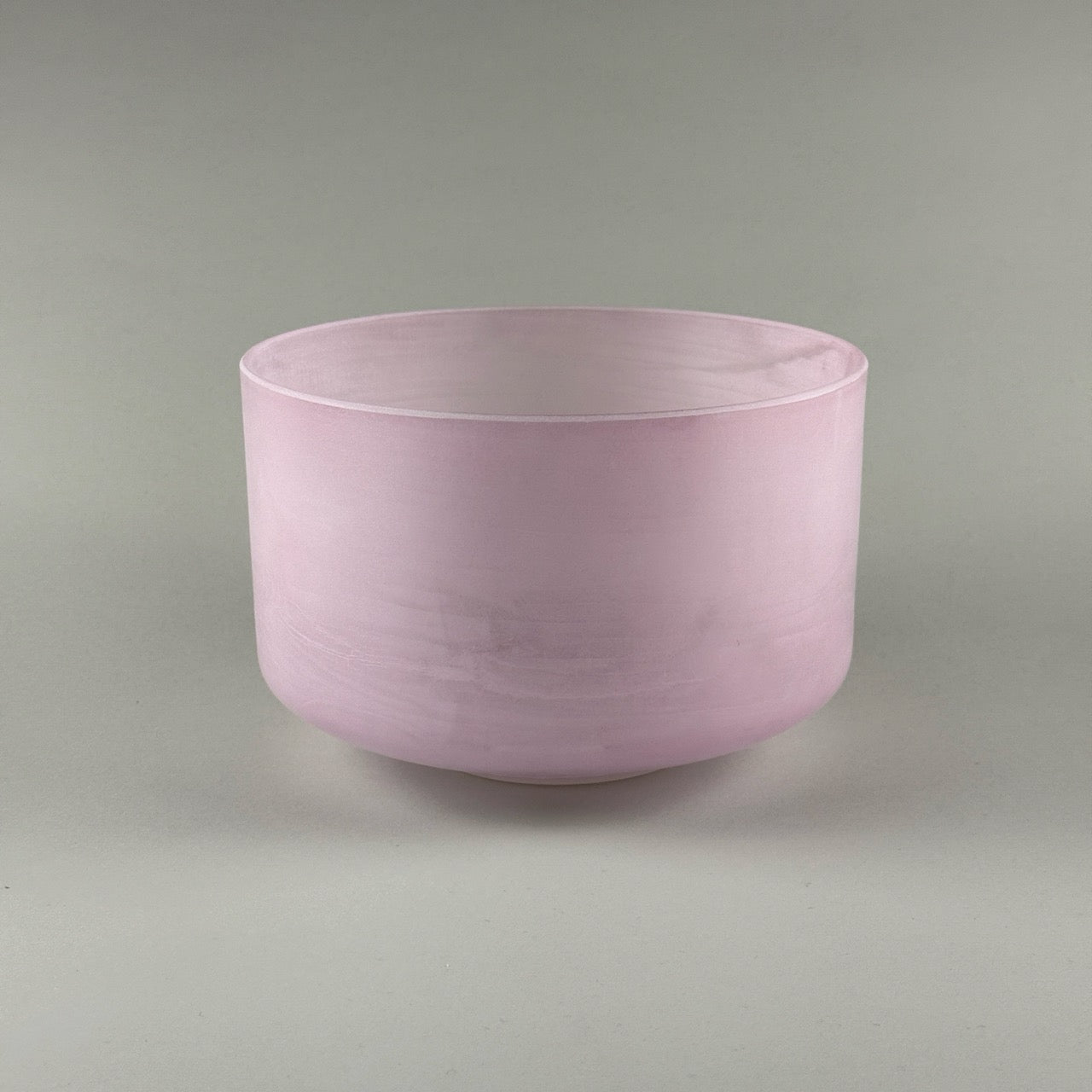 9” F-50 Great Salt Lake Salt, Pink Aura Gold Alchemy™ Crystal Bowl (Side View)