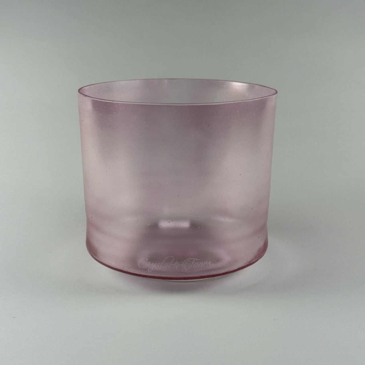 9” F#+40 Pink Aura Gold Alchemy™ Crystal Bowl (Side View)