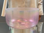 12" F+45 Violet Flame Aura Frosted Rim (Inside) Alchemy™ Crystal Bowl® Video